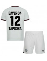 Bayer Leverkusen Edmond Tapsoba #12 Vieraspaita Lasten 2023-24 Lyhythihainen (+ shortsit)